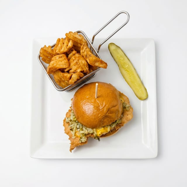 Special Crispy Chicken Sandwich with Potato.