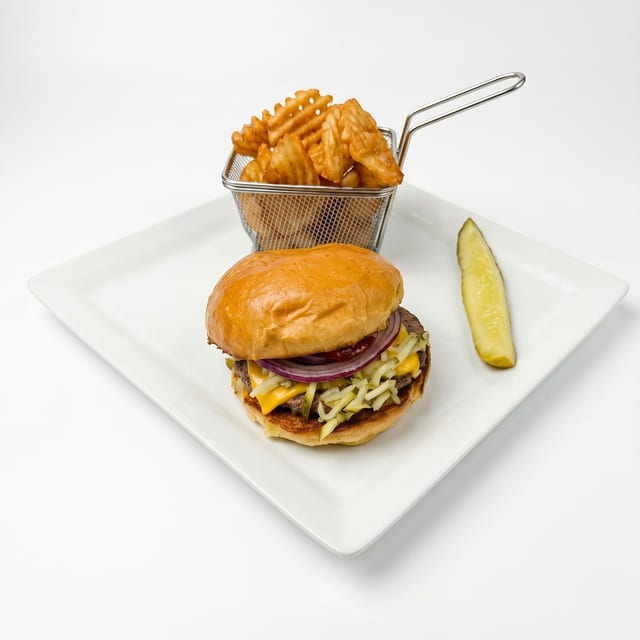 Special Quarter Pound Burger with Potato.
